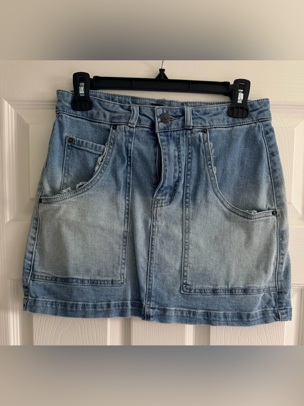 Light Blue Denim Mini Skirt
